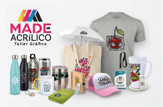 Artículos personalizados disponibles en tienda